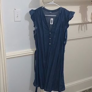 Old Navy jean dress with front tie
